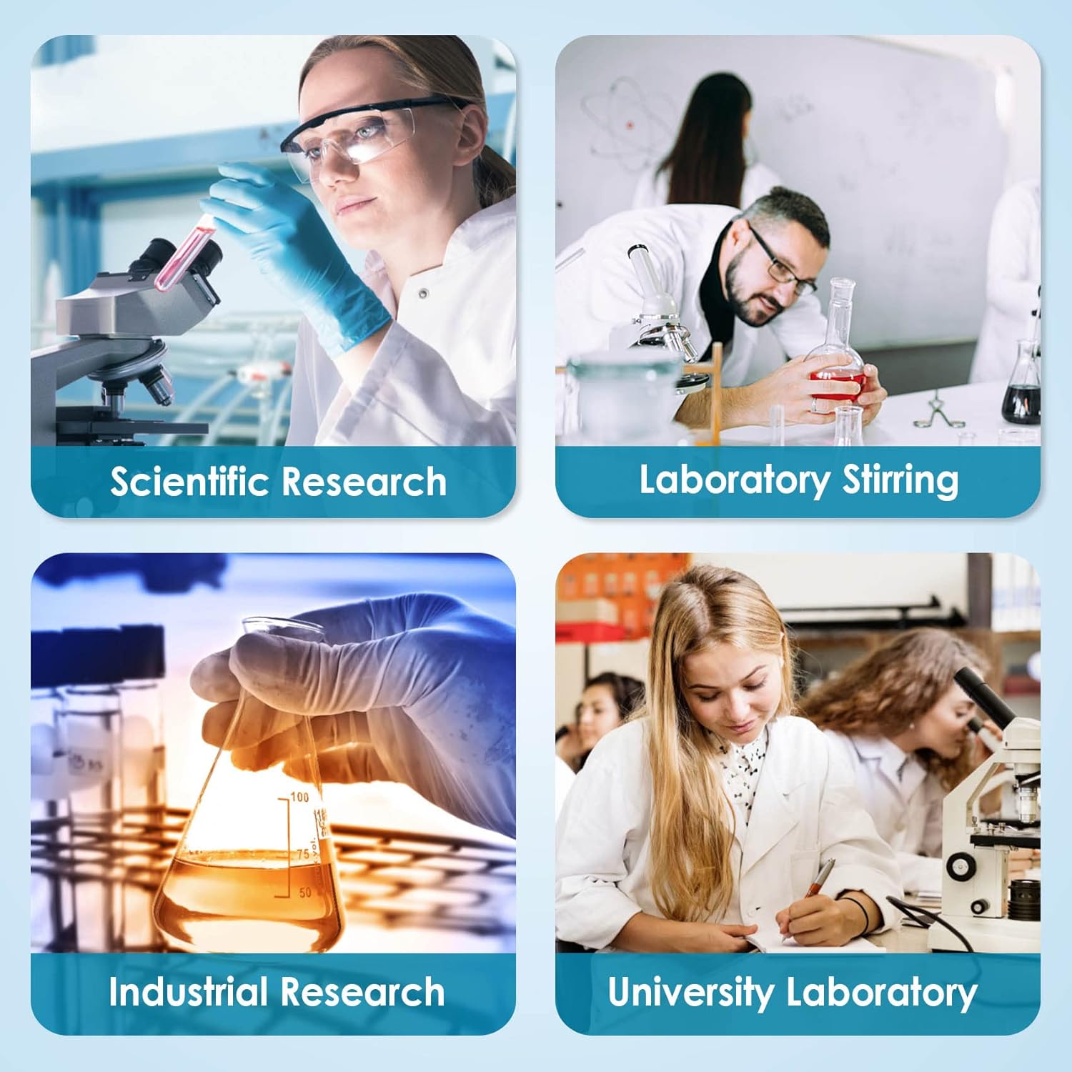 Slendor Magnetic Stirrer 5000ml Hotplate Mixer 2000 RPM Hot Plate Max 300℃/572℉ Lab Heating Plate Stirrers with LED Digital Display, Stir Bar, Temp Sensor and Support Stand: Industrial & Scientific