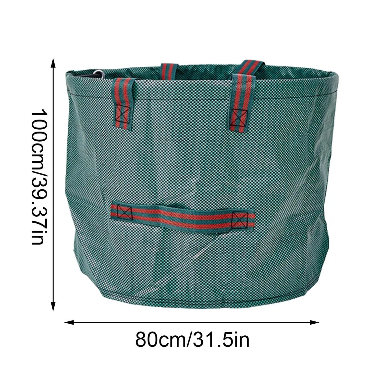 Sacos Para Escombros Bolsas de césped y hojas plegables, grandes, de pie con asas, soporte de basura for jardín, Patio, porche, Camping, parque de basura