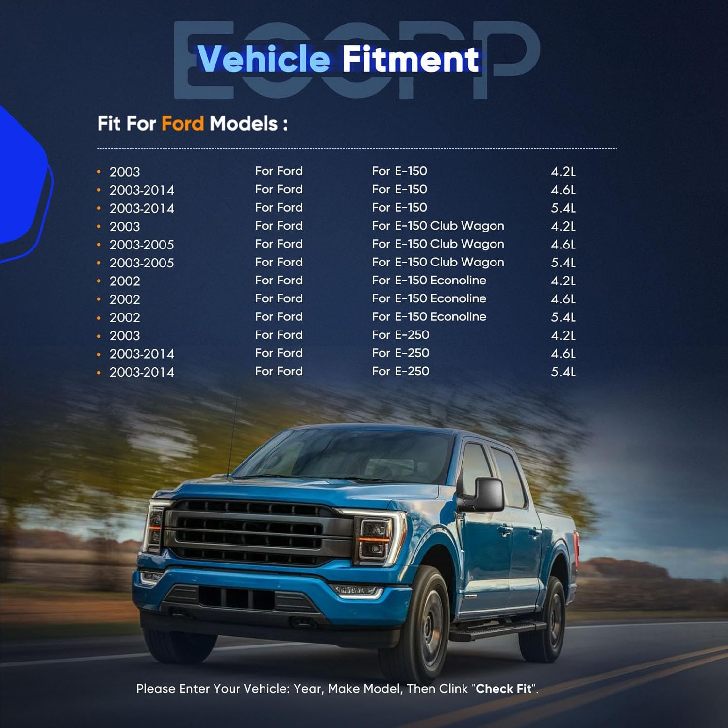 ECCPP Passenger Side Mirrors, Right Rear View Mirrors fit 2003-2013 For Ford E-150 E-250 2004-2013 For Ford E-350 E-450 Super Duty E-450 Econoline Black Manual Folding