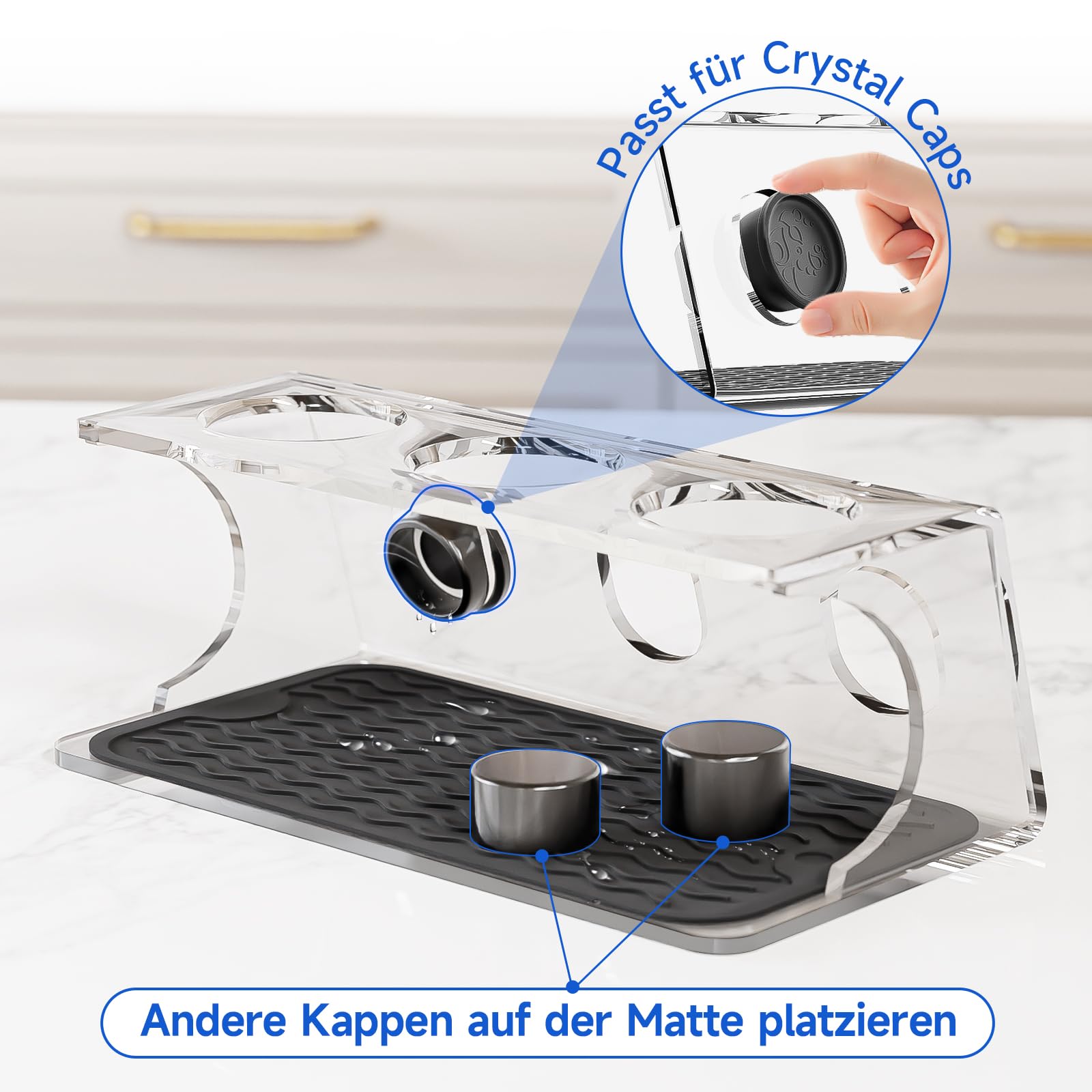 ZWOOS Scolapiatti per Bottiglie di SodaStream - Portabottiglie Acciaio