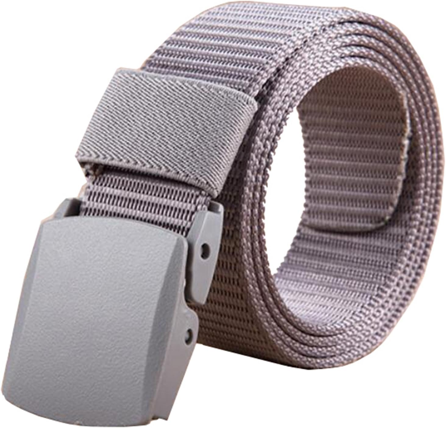 Dovia Nylon Canvas Breathable Military Tactical Men Waist Belt With Plastic Buckle 120cm Silver
