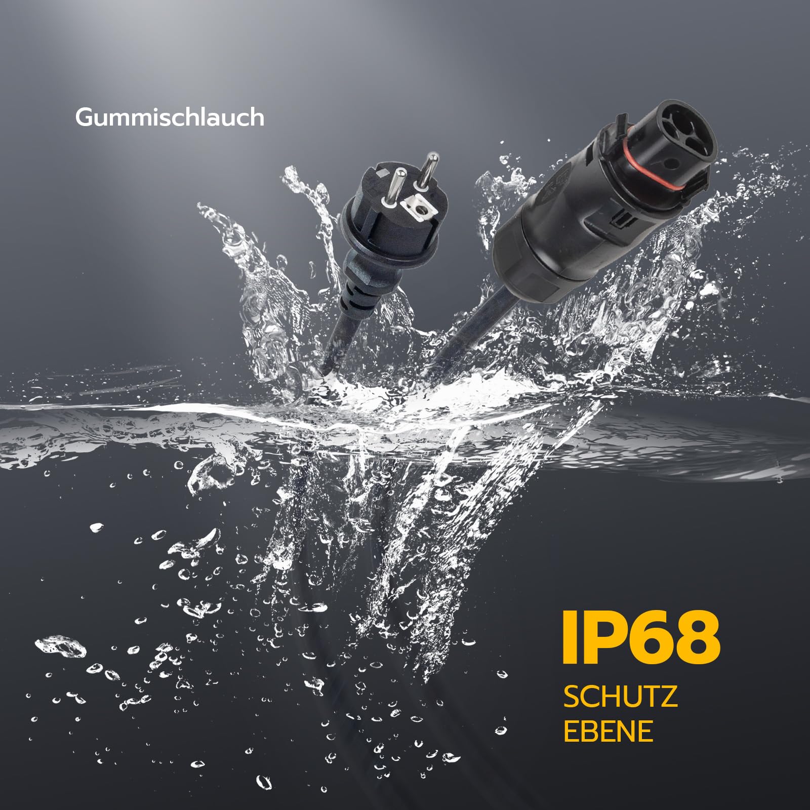 LY01 AC Kabel 5M für Deye Wechselrichter,LY-01 Buchse zu Schuko Stecker Anschlusskabel,Deye LY01 Kabel Verlängerung