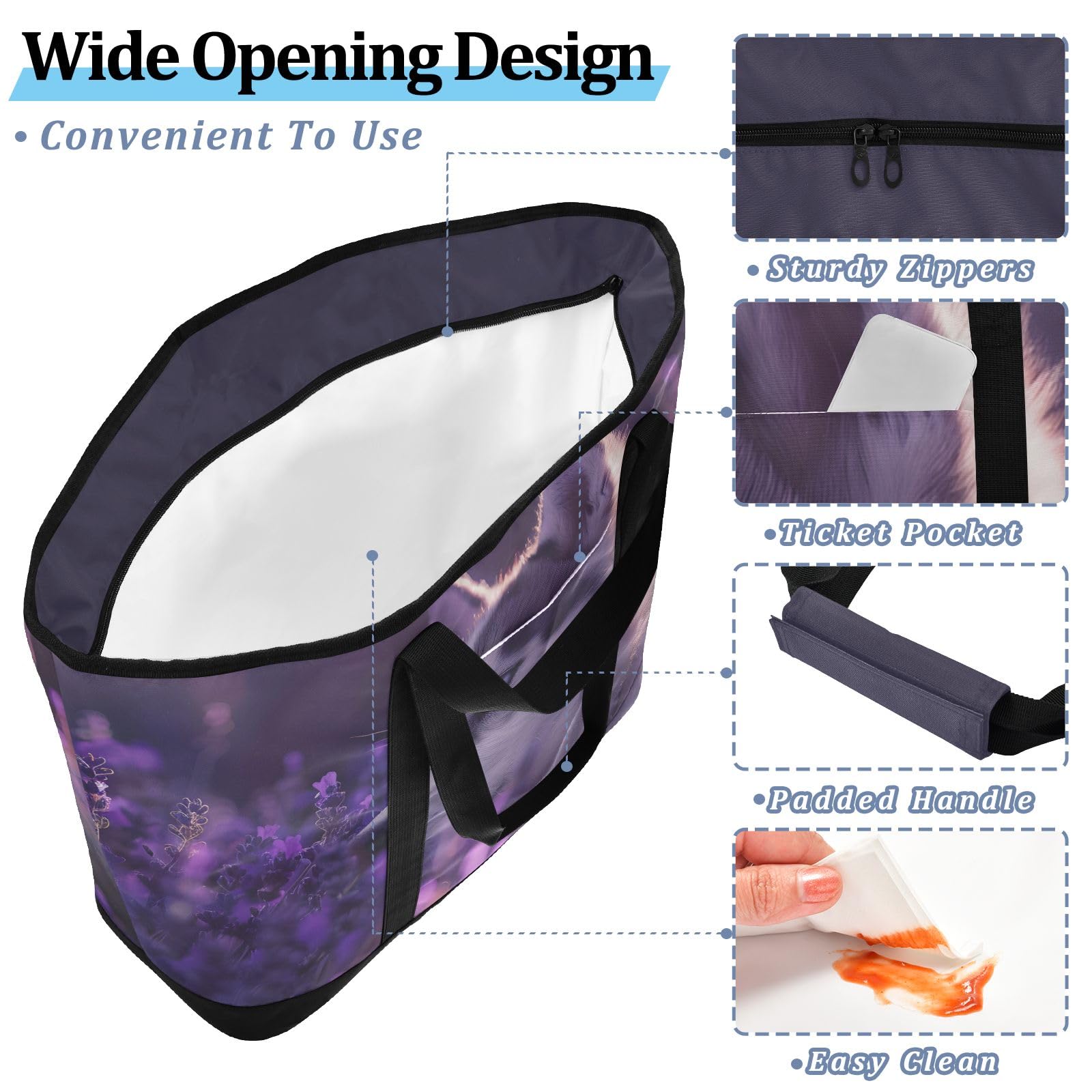 Husky - Bolsa térmica aislada, bolsas de compras reutilizables con cremallera, bolsa térmica grande portátil para viajes o camping