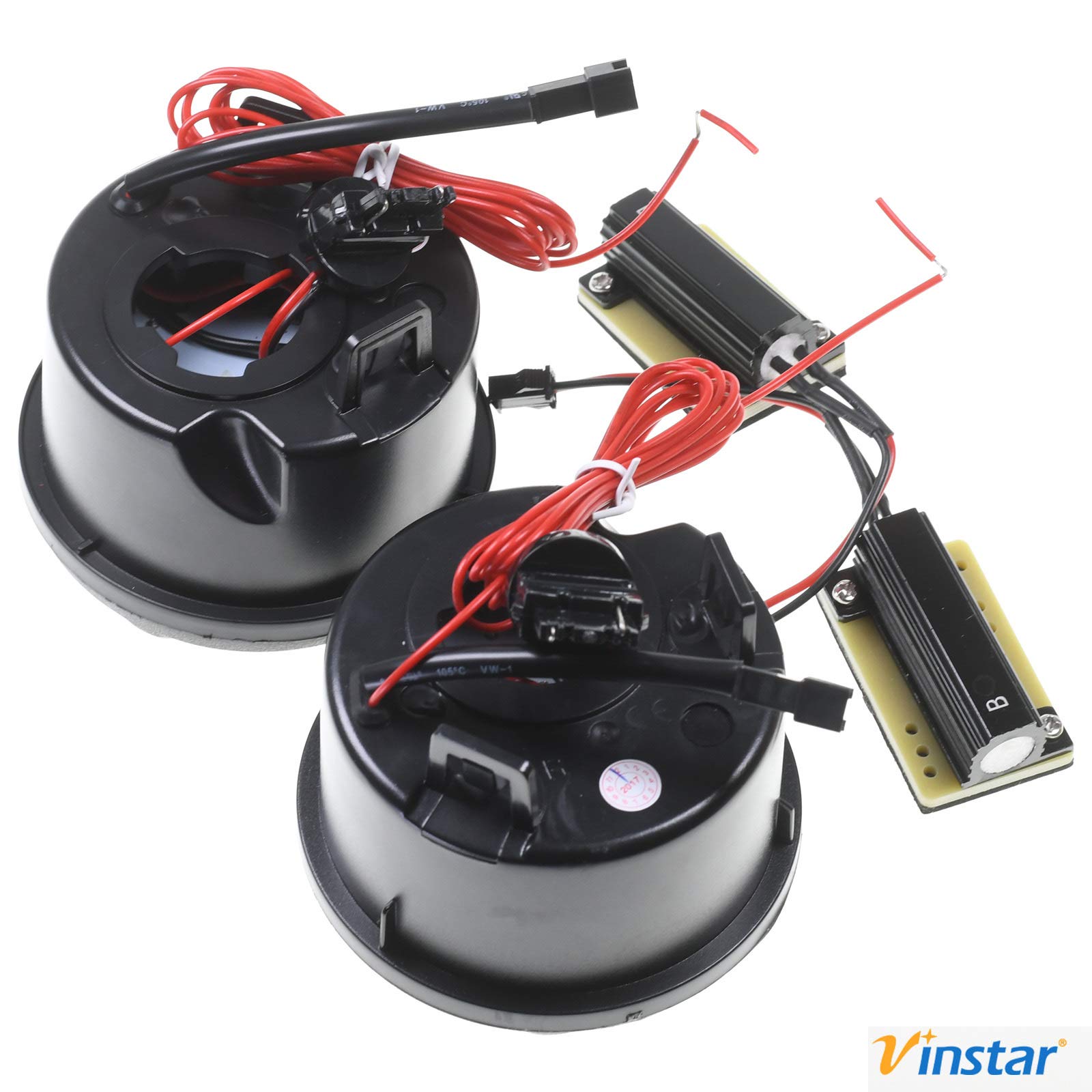 VINSTAR 2X Smoke getönte LED Front Blinker Standlicht kompatibel mit Wrangler JK 2007-2015