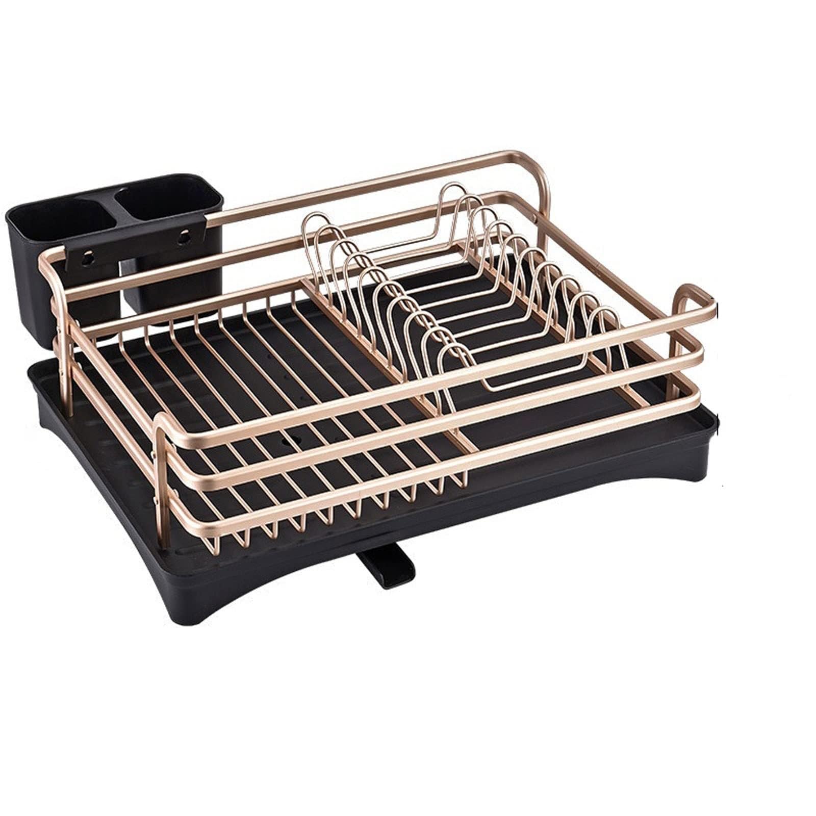 Scolapiatti in alluminio – Sottolavello da cucina, porta piatti, posate, salvaspazio, accessori per lavello – & Design elegante