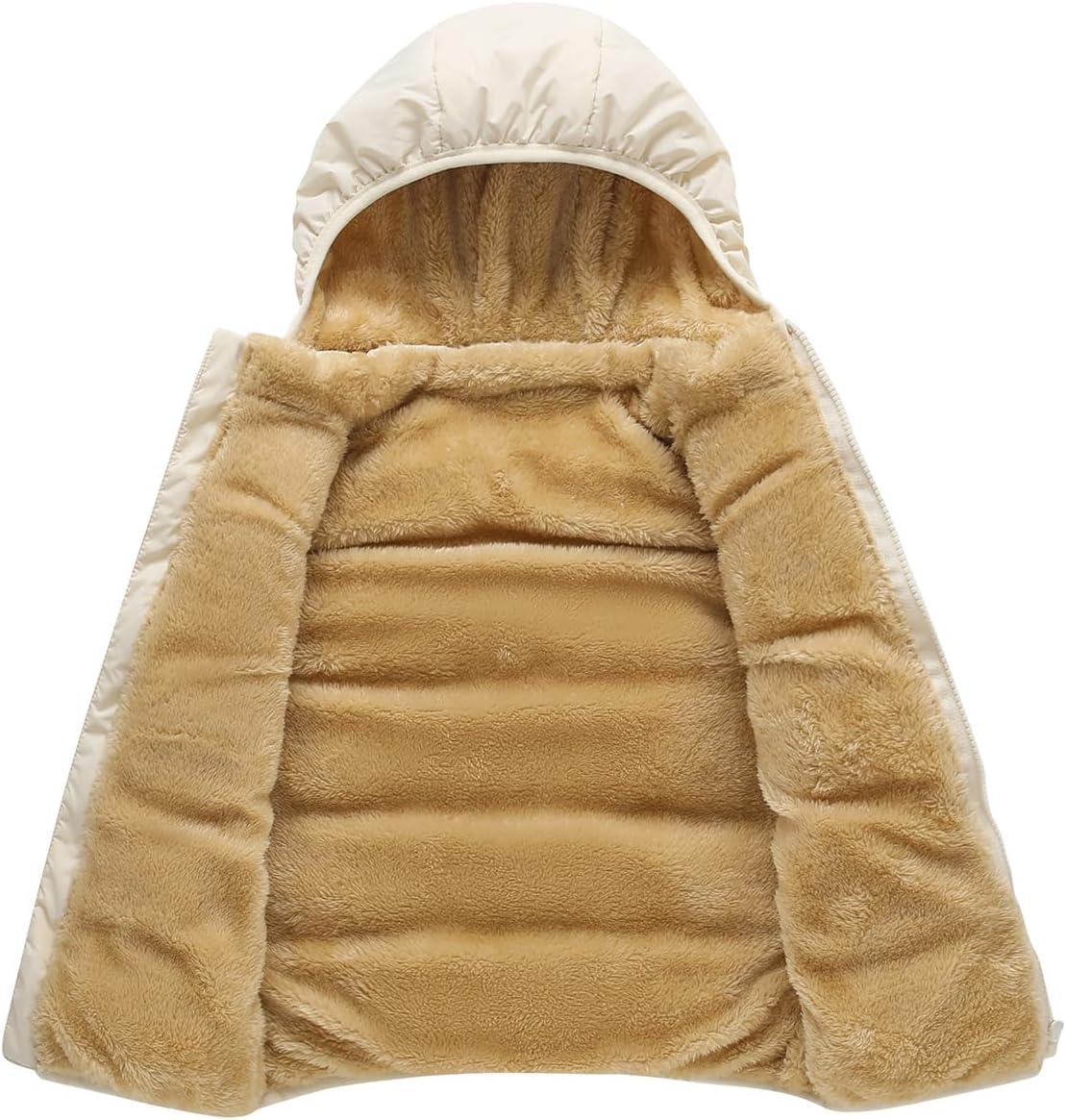 Toddler Puffer Vest Boys Girls Fleece Vest Puffy Toddler Boy Sleeveless Jacket Coat with Removable Hood - Image 3