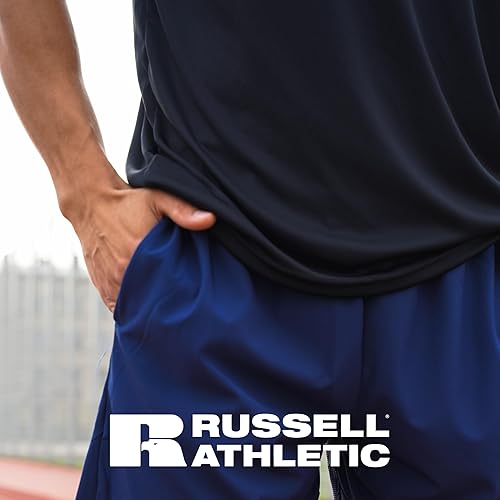 Miniatura 7 de Russell Athletic Russell Athletic Legend - Pantalones cortos elásticos para hombre, elásticos en 4 direcciones, pantalones cortos de gimnasio con