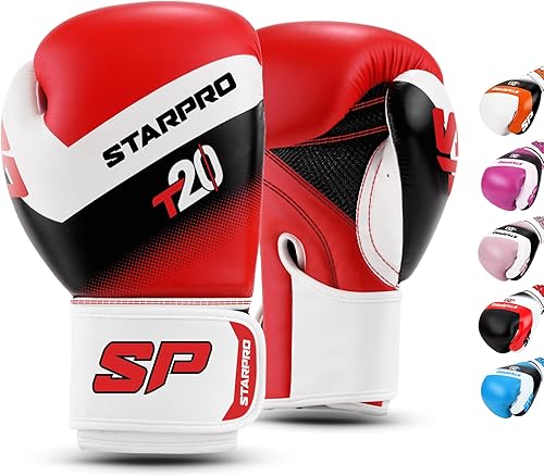 Starpro T20 - Guantes de boxeo para niños, cómodos con protección adicional, guantes de boxeo para niños de 5 a 10 años, guantes de boxeo para niños