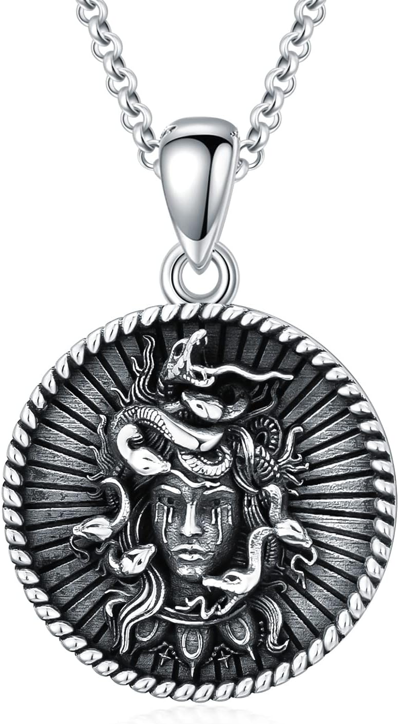 SIMONLY Mother's Day Gifts Goddess Necklace for Women 925 Sterling Silver Goddess Amulet Necklace Ancient Egypt Greek Mythology Jewelry Gifts for Her