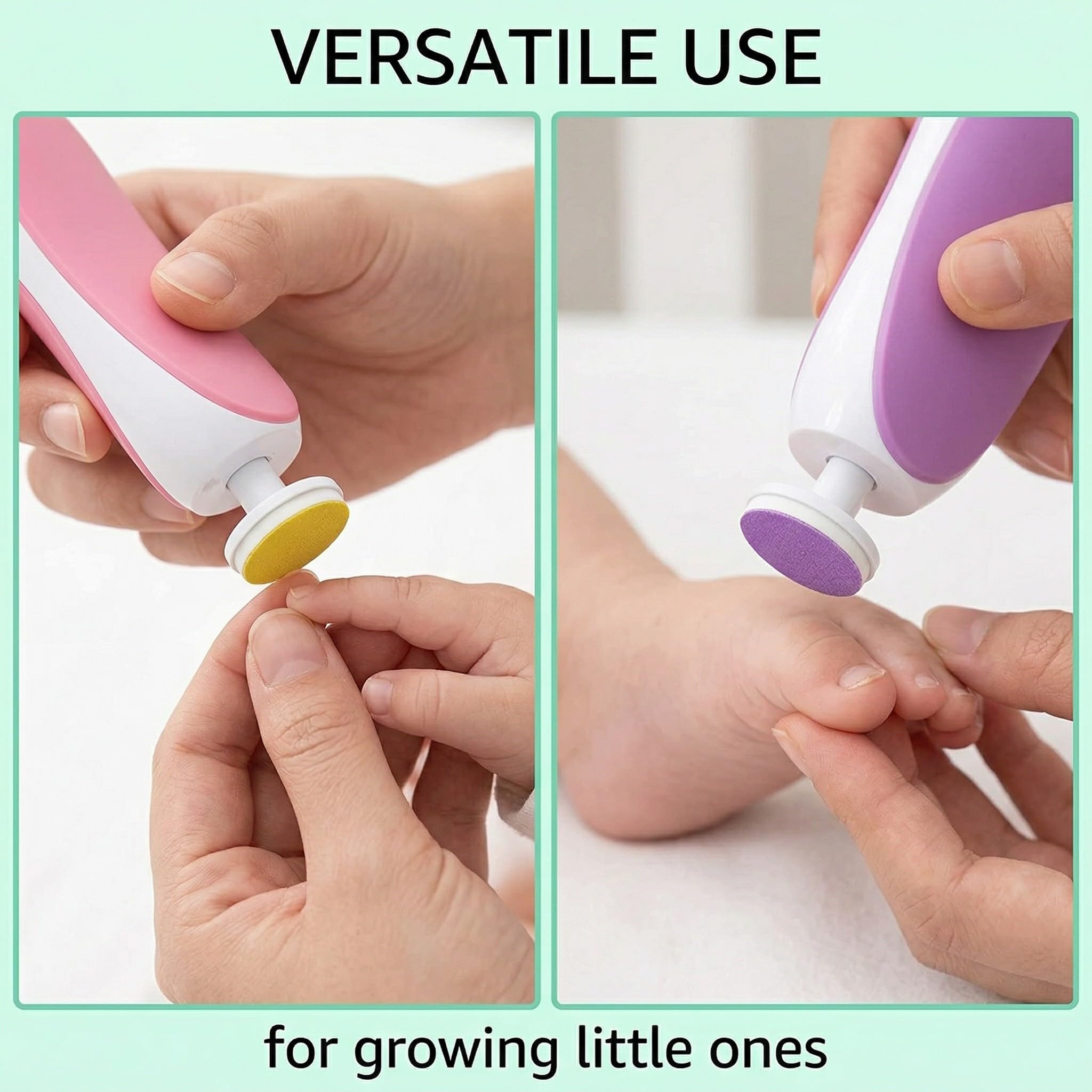 12 pièces recharges pour lime à ongles électrique bébé - Accessoires de soin des ongles doux et sûrs pour bébés dès 12 mois