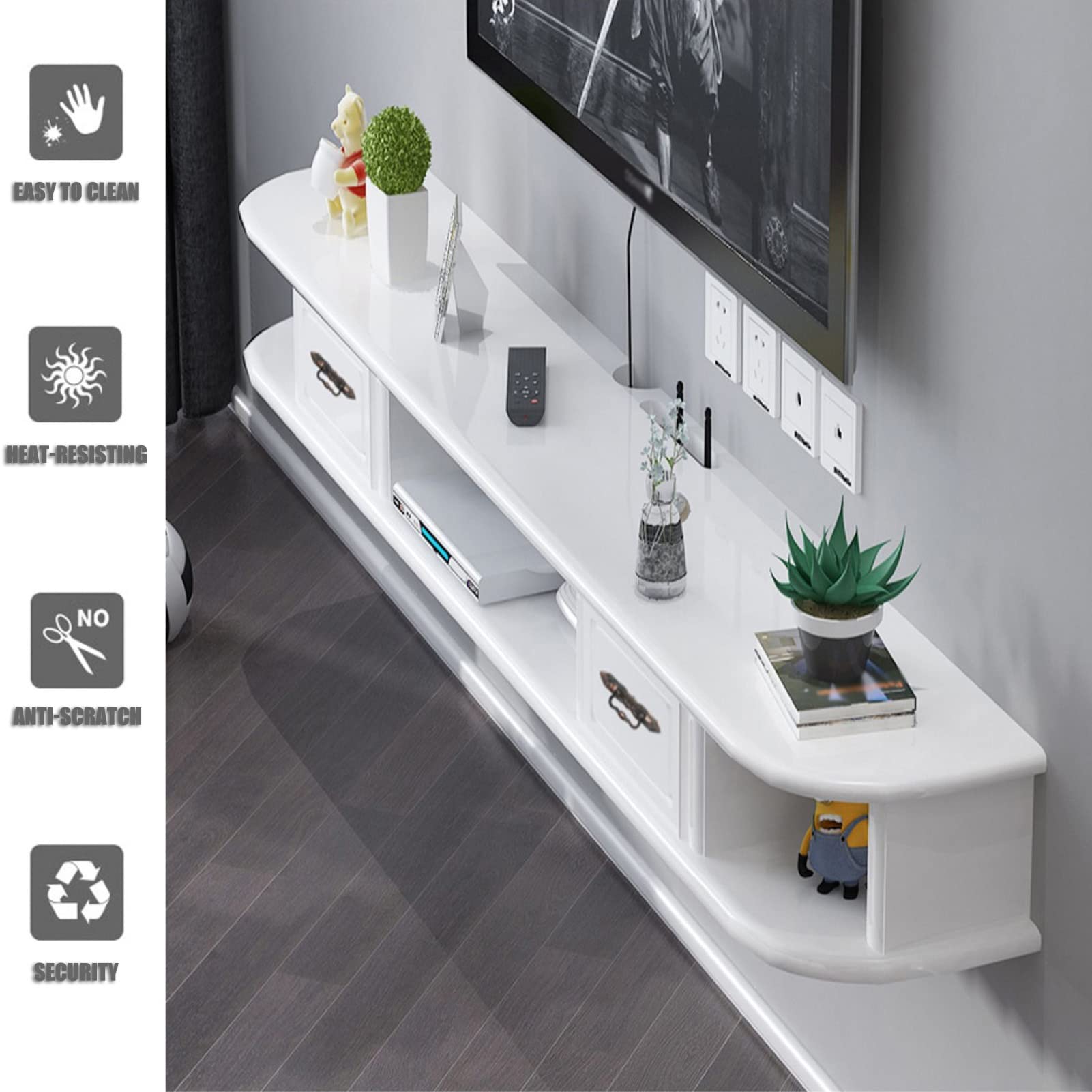 Muebles Para Televisores Moderno Mueble Flotante Para TV, Dormitorio, Sala  De Estar, Mueble De TV Montado En La Pared, Gabinete De Entretenimiento Con  Cajones Y Almacenamiento Para Sala De Estar, Dormitorio, Sala, image size:1601x1601