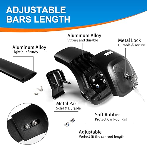 Miniatura 5 de FengYu Barras transversales de techo resistentes con cerradura de 260 libras compatibles con Mazda cx5 cx-5 2017 2018 2019 2020 2021 2022 2023 2024,