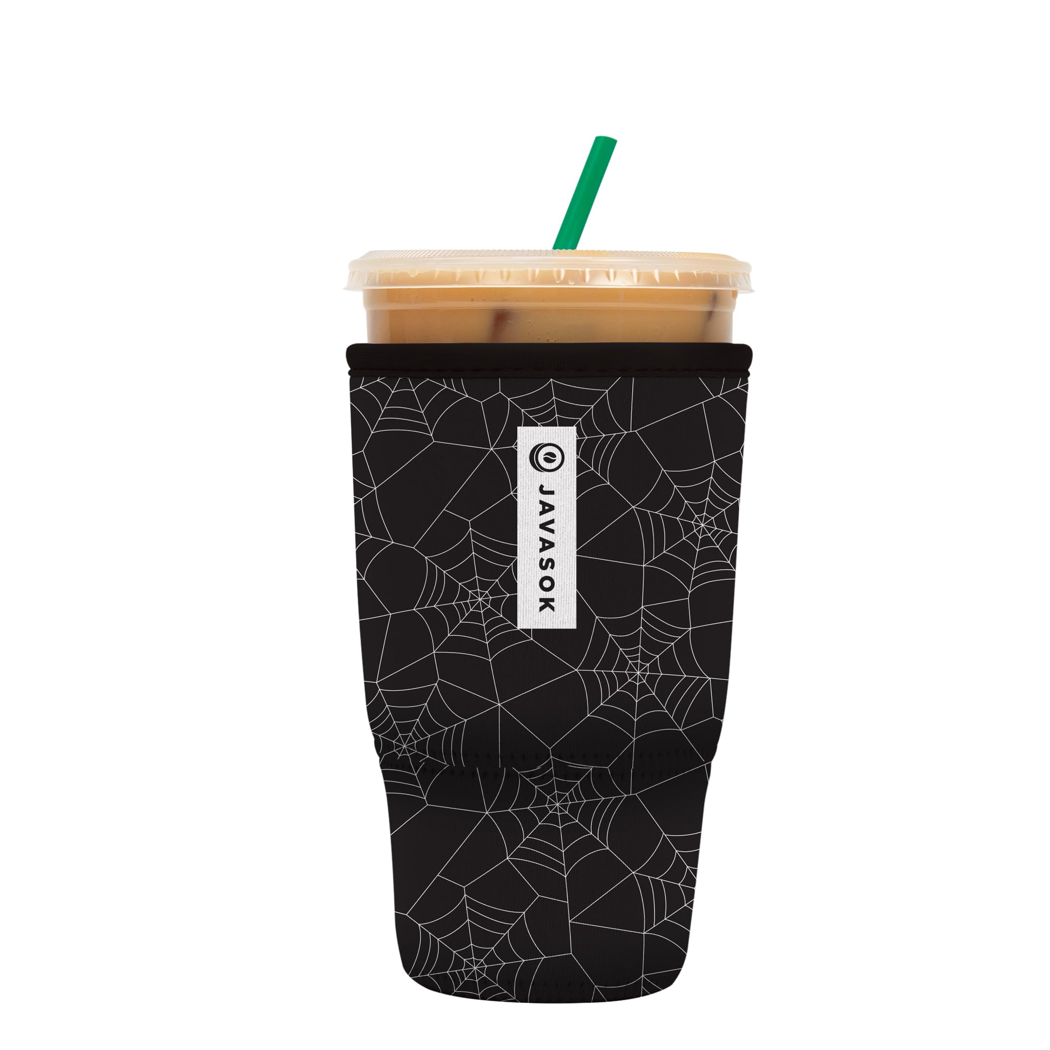 Sok It JavaSok Iced Coffee &amp; Cold Soda Insulated Neoprene Cup Sleeve (Spidey Sense, Large: 30-32oz)