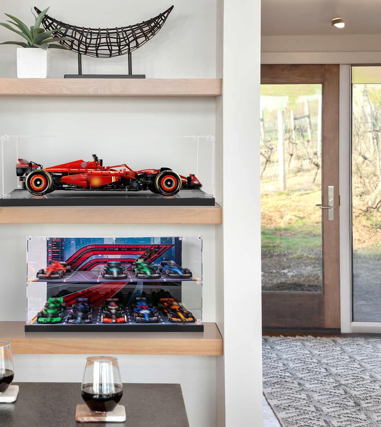 Vetrina in acrilico per Lego Speed Champions 10 in 1 F1 Car 77242,77243,77244,77245,77246,77247,77248,77249,77250,77251, contenitore antipolvere (senza modello)