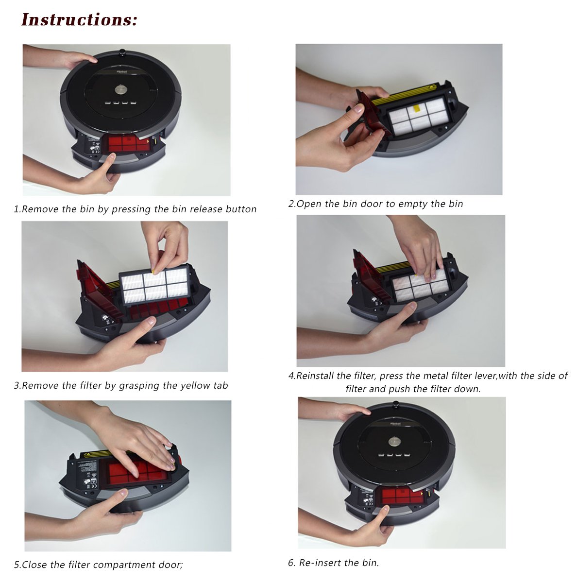 Roomba 980 HEPA filter cleaning