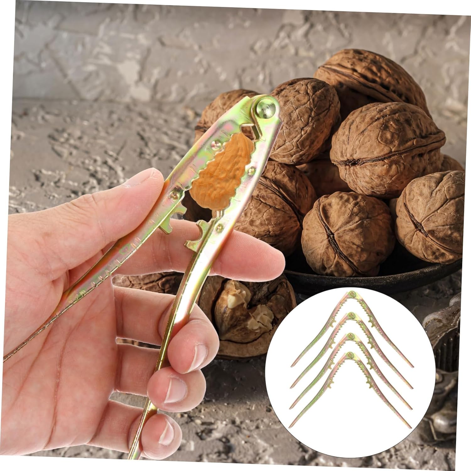 4pcs Nutcracker Pine Nuts Opener Pliers Tool Hazelnut Pliers Kitchen Gadgets Walnut Cracking Machine Dried Fruit Opener Hazelnut Clips Wine Opener Iron Pecans Shelling