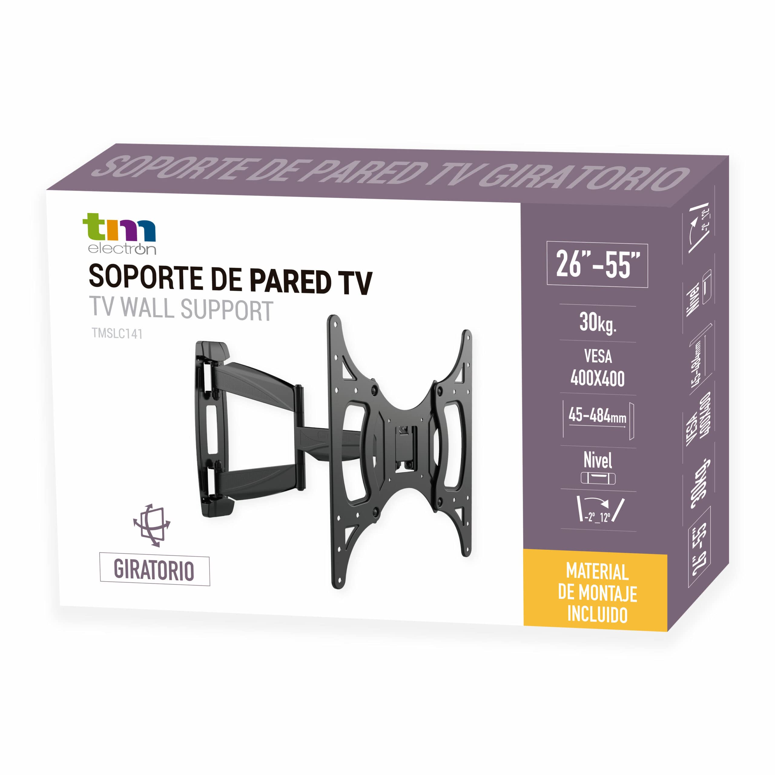 Tm Electron Tmslc141 Wall Tv Bracket 26´´ - 50´´ One Size