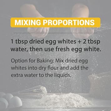 ORGFUN Egg White Powder 8 Oz, Pasteurized Egg White Powder, Gluten-Free, Non-GMO, Ideal for Baking