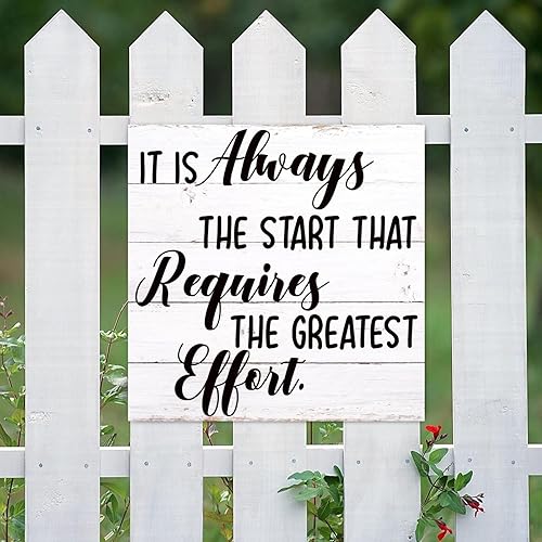 Miniatura 5 de Evans1nism It is Always The Start That Requires The Greatest Effort Wooden Signs Inspirational Family Prayer Wooden Plaques Farmhouse Style Wall