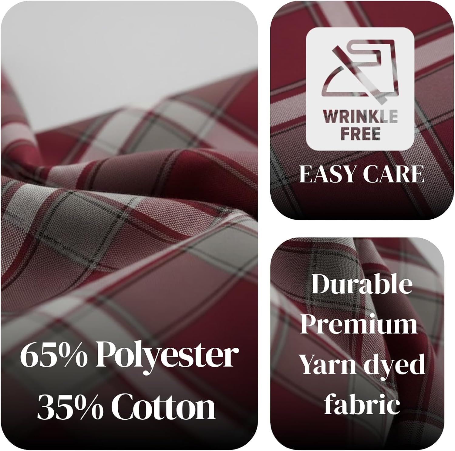 ClassExceed Girls Plaid School Uniform Skort, Built-in Shorts, Adjustable Waistband, Durable Fabric, Sizes 3–20 & Plus