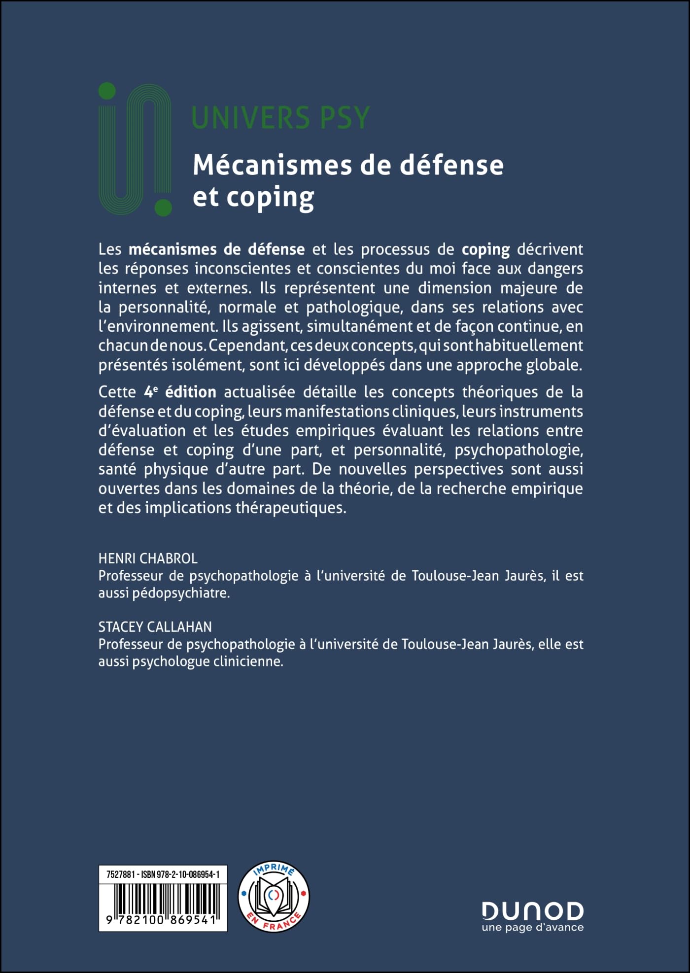 Mécanismes de défense et coping - 4e éd.