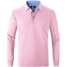 SWISSWELL Long Sleeve Polo Shirts for Men collared Performance Golf Shirts Casual Workwear Office