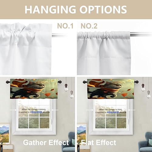 Miniatura 617 de Cenefas de cocina modernas con patrón de cobre marrón dorado para ventanas, cenefas opacas abstractas de marcas de arañazos y cortinas opacas