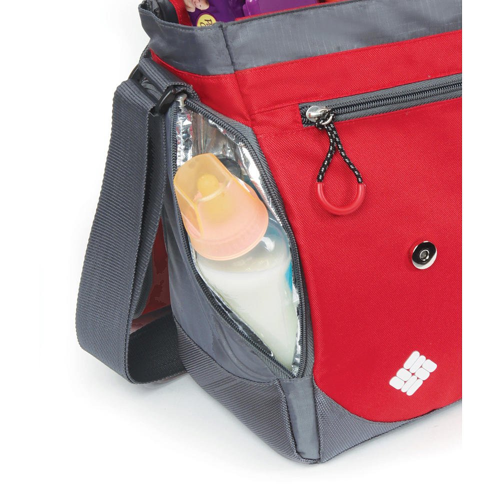 Sac Columbia East Ridge 5654 – Rouge Et Gris, Messager Unisexe, Grande Taille