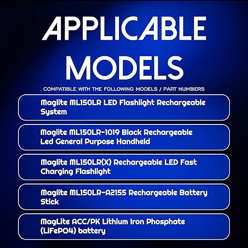 4000mAh High Capacity Replacement Battery for Maglite ML150LR,Compatible with MagLite Acc/PK Maglite ML150LR ML150LR-1019, Maglite ML150LR(X) ML150LR-A2155