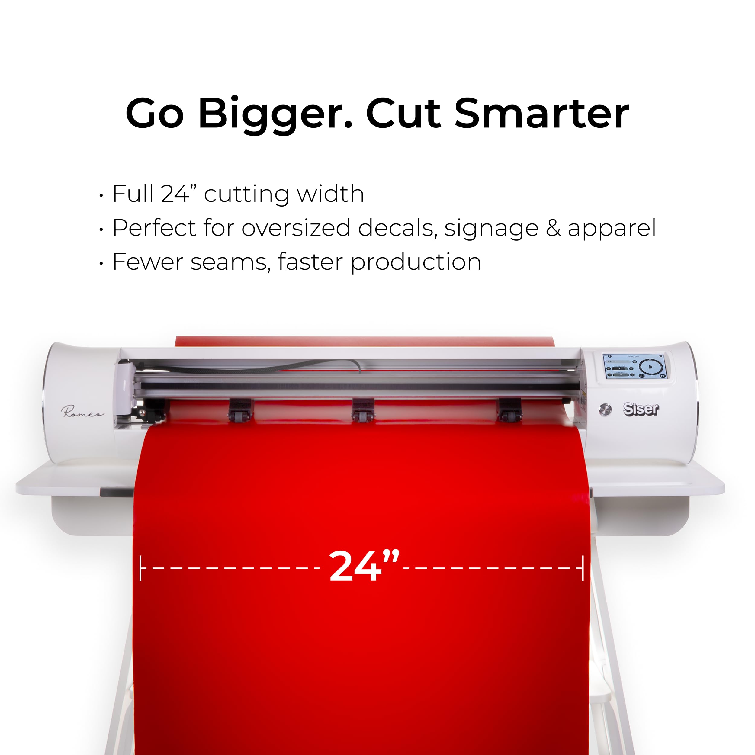 Siser Romeo High Definition Cutter – 24 Zoll Professionelle Schneidemaschine für HTV, PSV, Papier und mehr für Windows und Mac