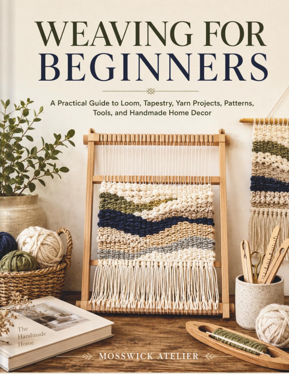 WEAVING FOR BEGINNERS: A Practical Guide to Loom, Tapestry, Yarn Projects, Patterns, Tools, and Handmade Home Decor