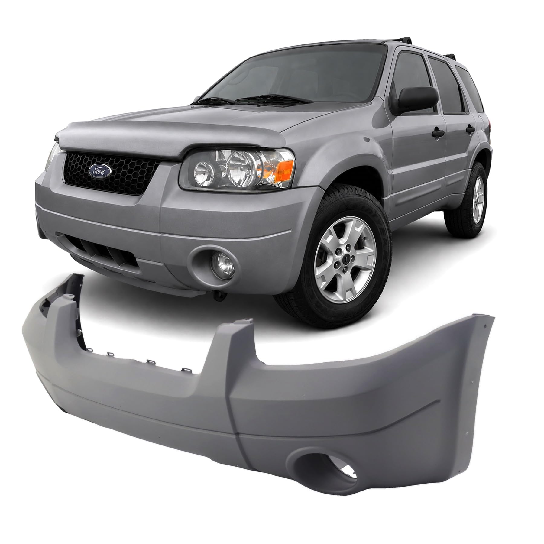 FitParts Compatible with Ford Escape 2005 Front Bumper Cover