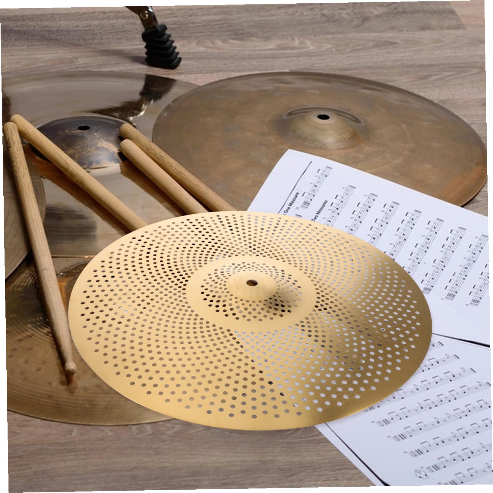 Cymbal Pack Tłumiący Dźwięk Do Ćwiczeń Cali Profesjonalna Nakładka Talerz Perkusyjny Do Redukcji Hałasu Kompatybilna z Zestawem Perkusyjnym i Studia
