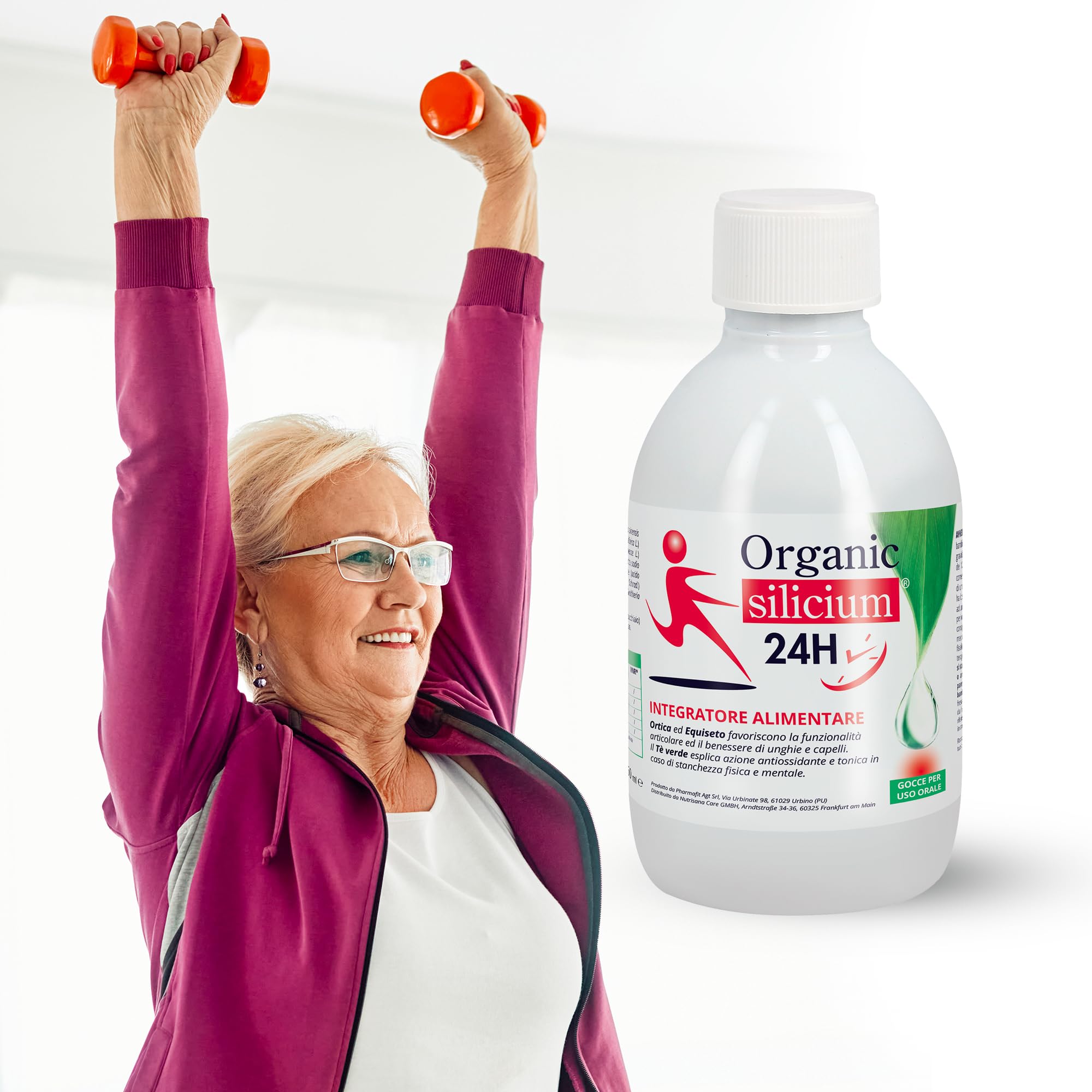 ORGANIC SILICIUM 24H | Drink 250ml, Integratore Orale con Ortica ed Equiseto per il Benessere Articolare e Muscolare