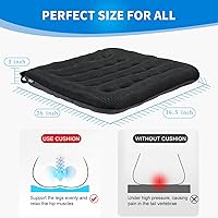 Vista 2 de SINOSSO Cojín para Silla de Oficina con Excelente Efecto de Soporte 1 Paquete, Cojín de Asiento de Computadora de Escritorio de Malla de Aire