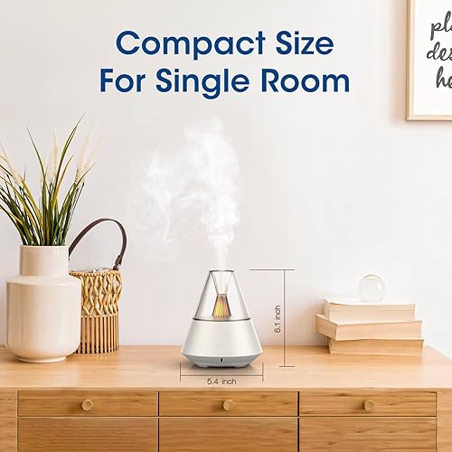 Miniatura 5 de Difusor pequeño de aceites esenciales para dormitorio, hogar, oficina, escritorio, difusor de aroma de fragancia de niebla fría con luz nocturna