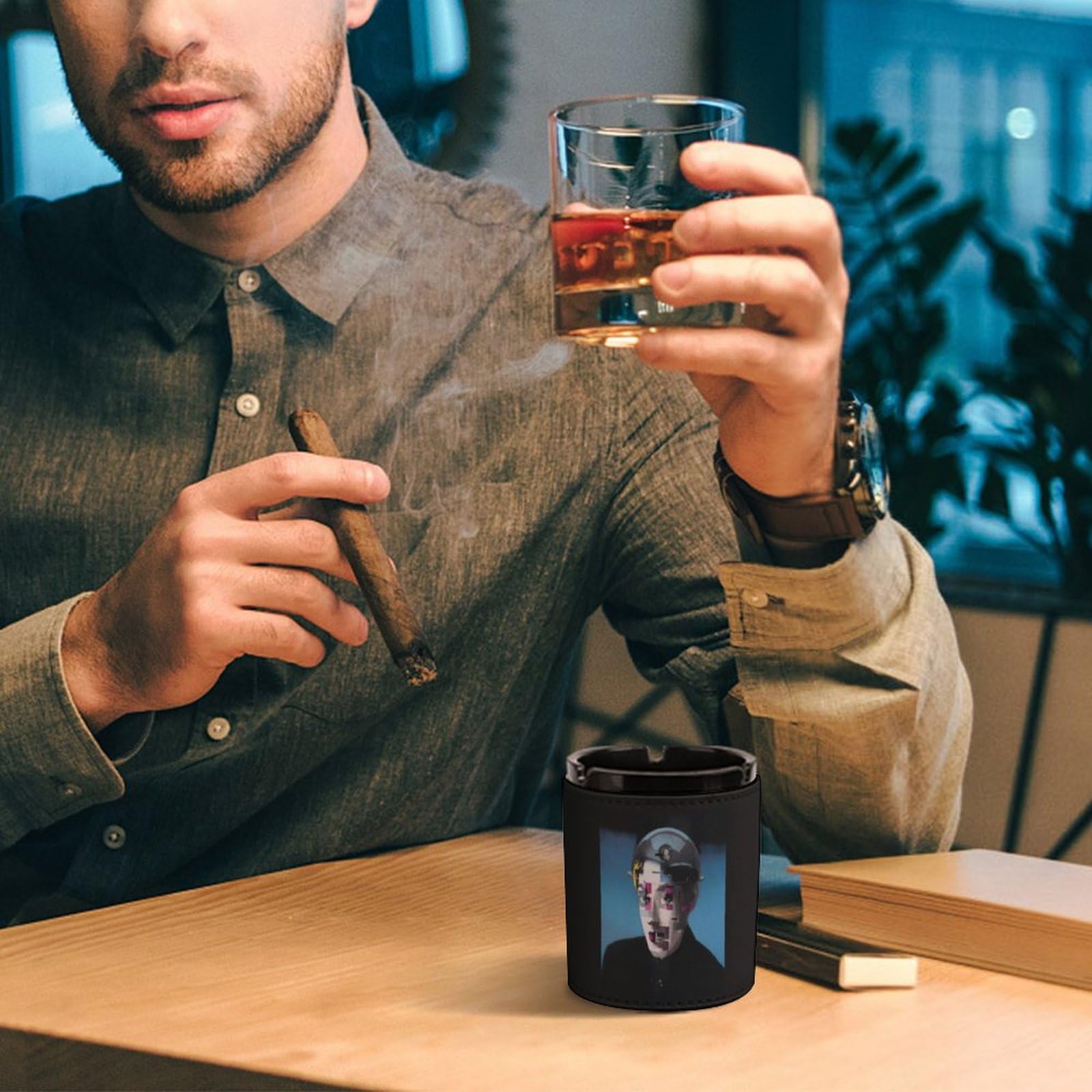 Amazon.co.jp: レザー灰皿 YMO 細野晴臣 Haruomi Hosono Yellow