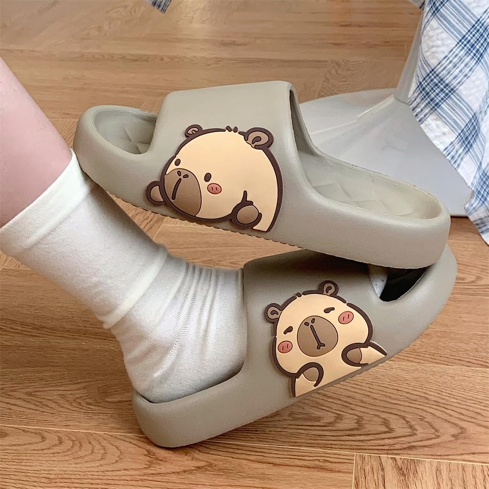 Men's and Women's Capybara Slides,Cute Capybara Slippers for Indoor Outdoor,Non Slip Quick Drying Shower Shoes,Comfort Cloud Slides Sandals - Image 3