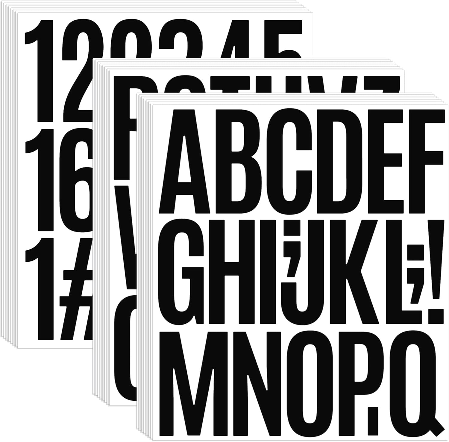 24 Sheets Letter Stickers 520Pcs Mailbox Numbers 3 Inch Vinyl Alphabet Numbers Stickers Big Self-Adhesive Waterproof Bulletin Post Board Letters for Mailbox Door Window Sign Home Address (3Inch)