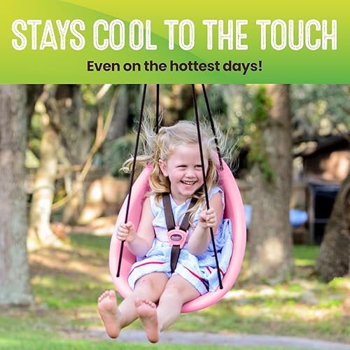 Miniatura 15 de Swurfer Kiwi - Columpio para niños pequeños, cómodo columpio para bebé al aire libre, arnés de seguridad ajustable de 3 puntos, sistema de bloqueo