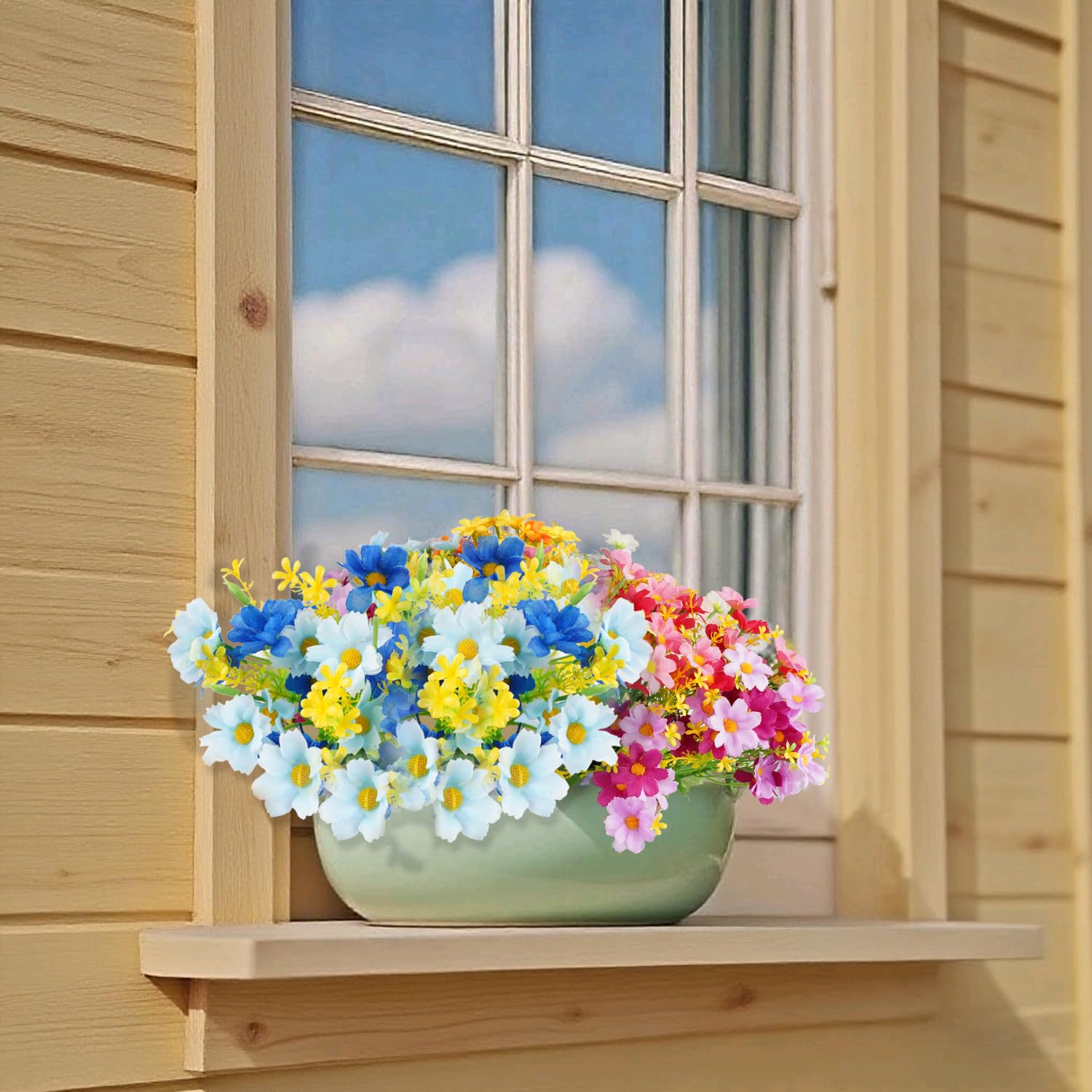 Fleurs Artificielles Marguerite Bouquet Faux 6 Pcs Decoration Interieur Mariage