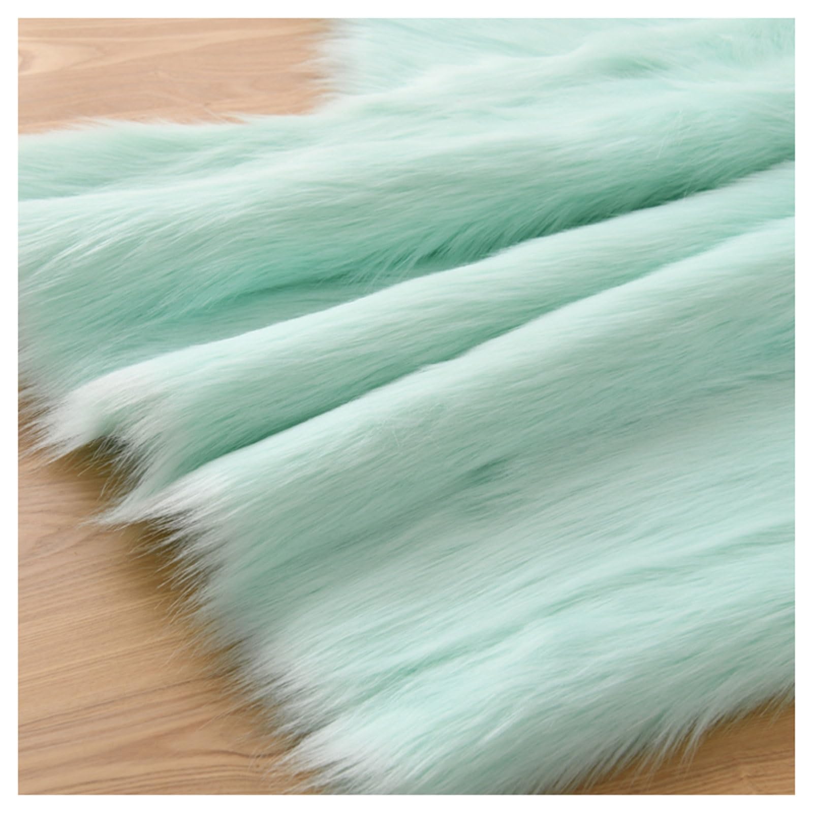 Long Pile Faux Fur Fabric, Fluffy Decorative Fake Fur Material, 5cm Soft Plush Faux Imitation Fur Material For Fancy Dressed, Costume, Cosplay, Gnome Beards, Art Crafts, Fursuit, 50x50cm(Color:Light G