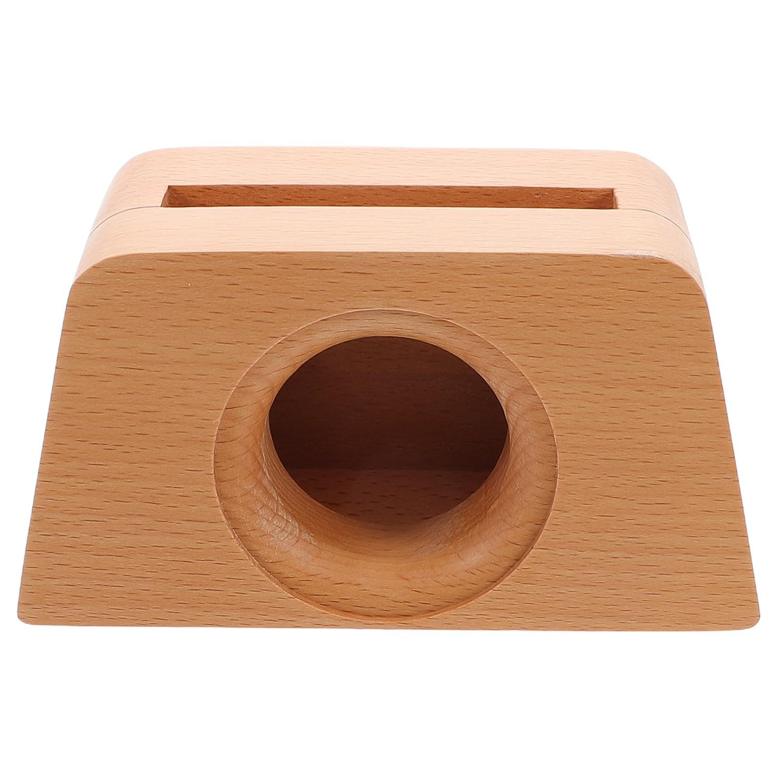 ibasenice Supporto per telefono in legno, supporto per amplificatore audio,