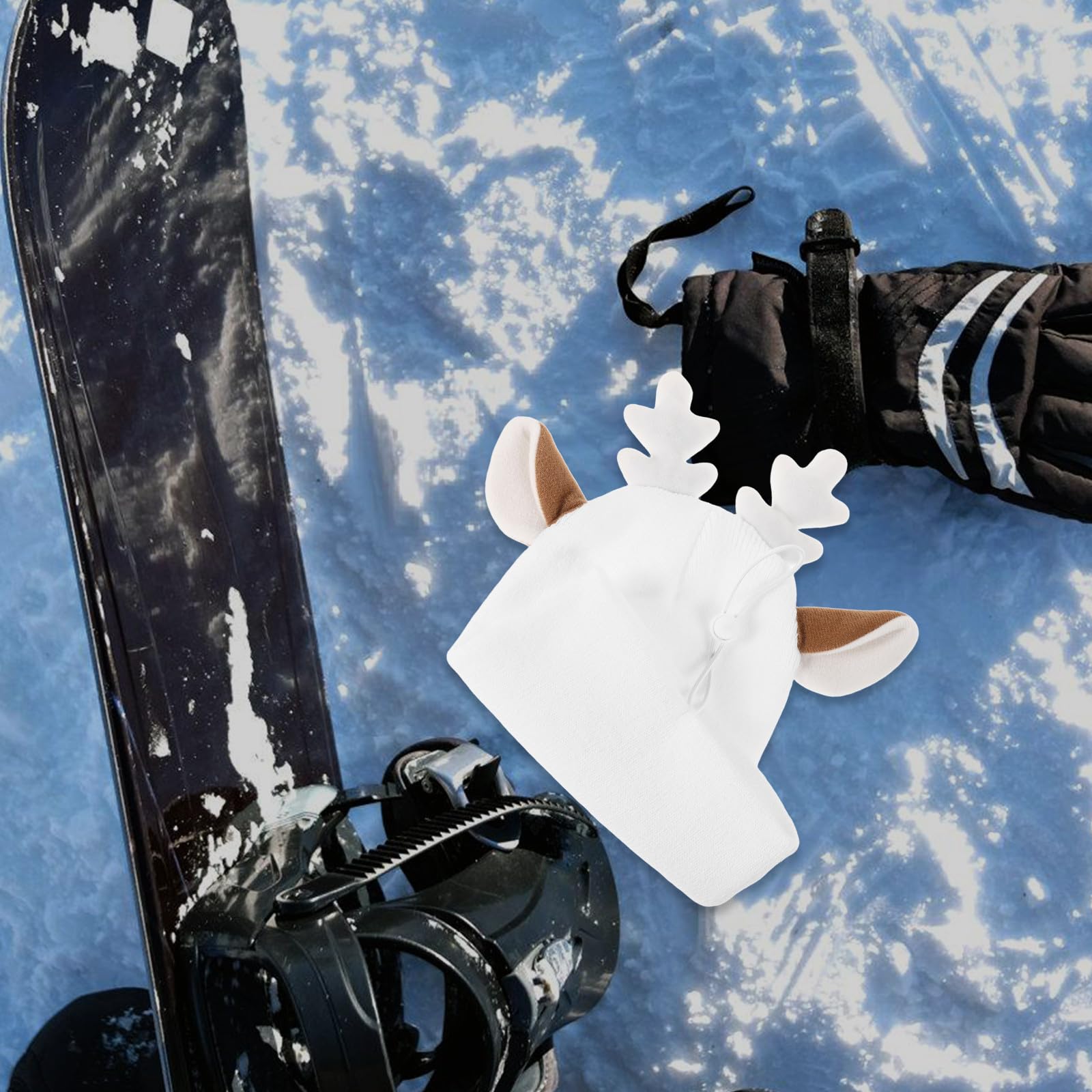 FRCOLOR 5 Pezzi Copricasco da Sci All'uncinetto Renna in Lana per Snowboard