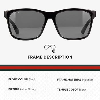 Amazon.com: Gucci GG0746SA Lettering Logo Rectangular -Shaped Non