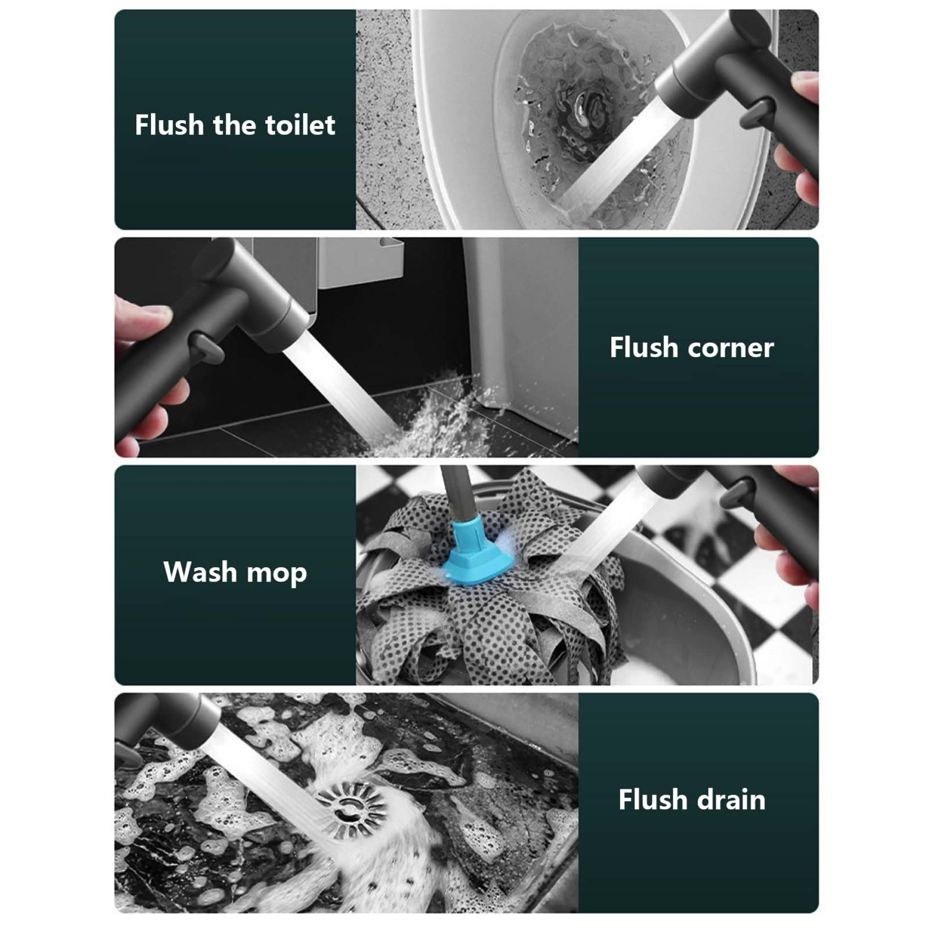 Toilet Faucet 1 In 2 Out Dual Control Valve