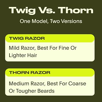 Leaf Thorn Razor by Leaf Shave, All-Metal Single Blade Razor for Men and Women, Fixed Head with Magnetic Load Assist, Includes 5 Stainless Steel Blades - Face Shaving and Coarser Hair - Black