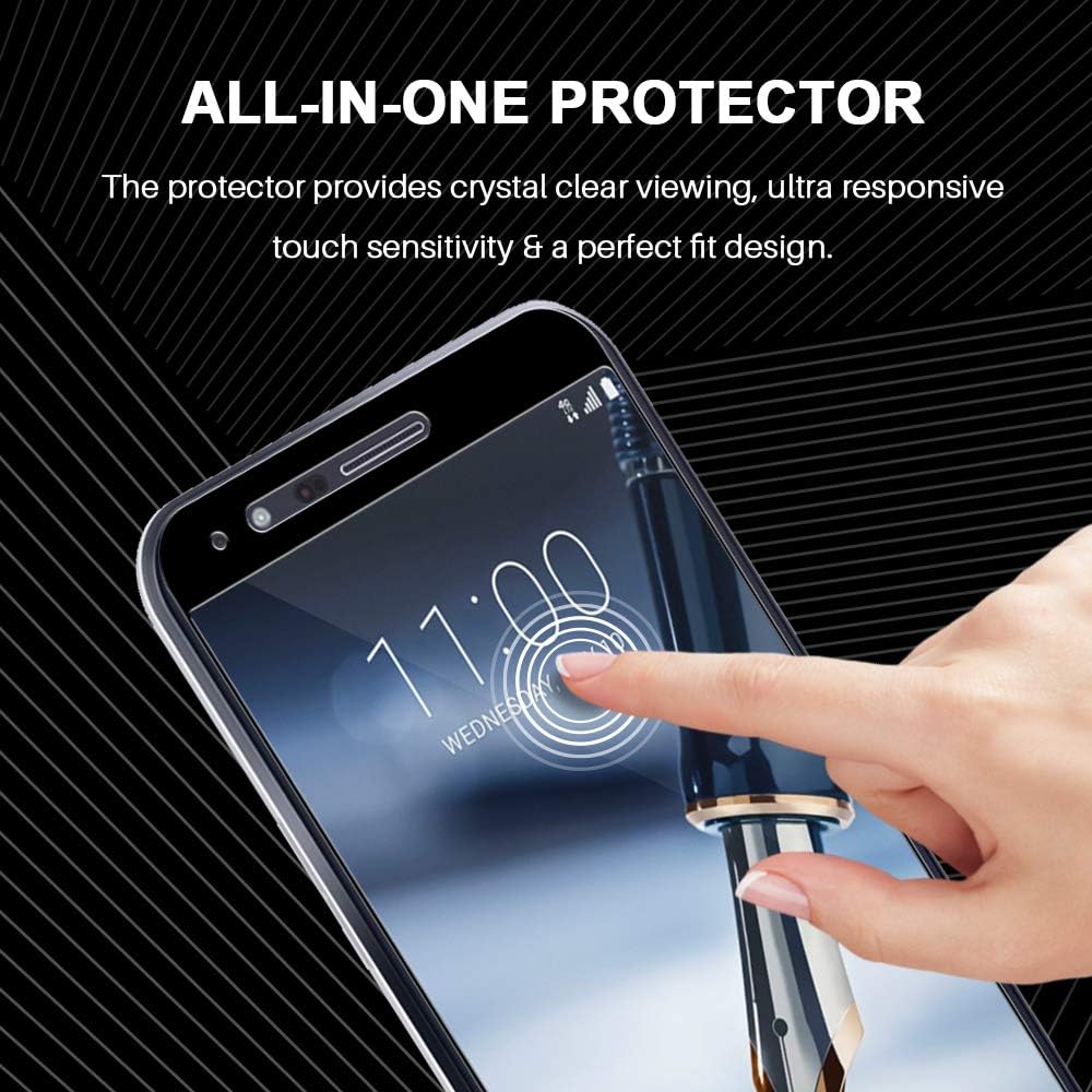 [3-Pack] MP-MALL Screen Protector for LG Stylo 3 Plus, [Tempered Glass] [Full Cover]
