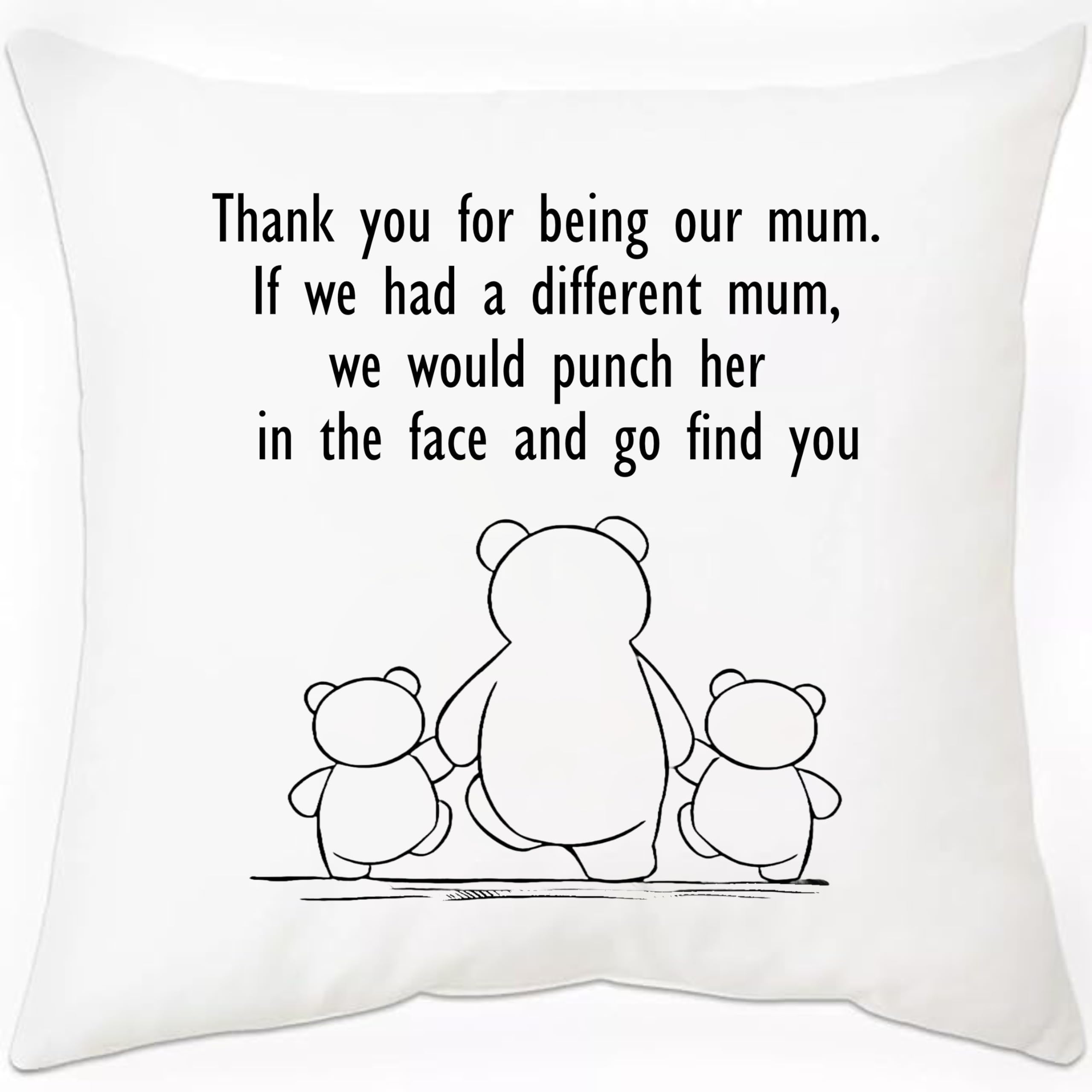 Pb Tech Thank You For Being My Mum Pillow Cushon Cover With Thank You For Being Our Mom Design - Pillow Cover Gift For Mum On Birthday Aniversary For Mom (With Filling, )