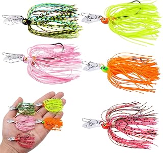 Spinnerbait Set 5 Stück, Raubfisch-Köder